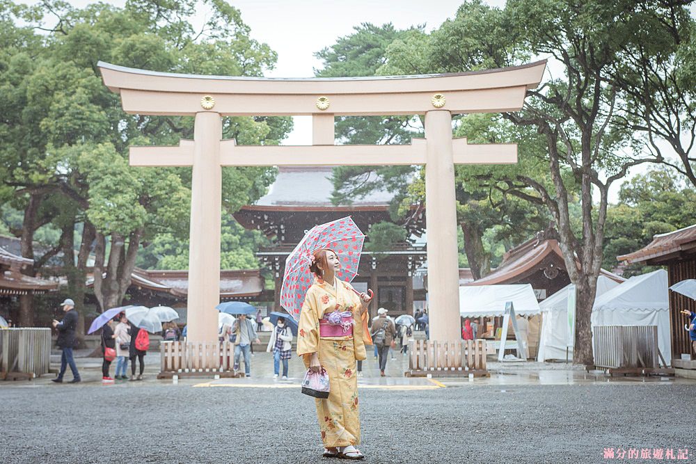 東京澀谷景點》明治神宮 原宿Moshi Moshi和服沙龍體驗 穿和服走遊日本神社