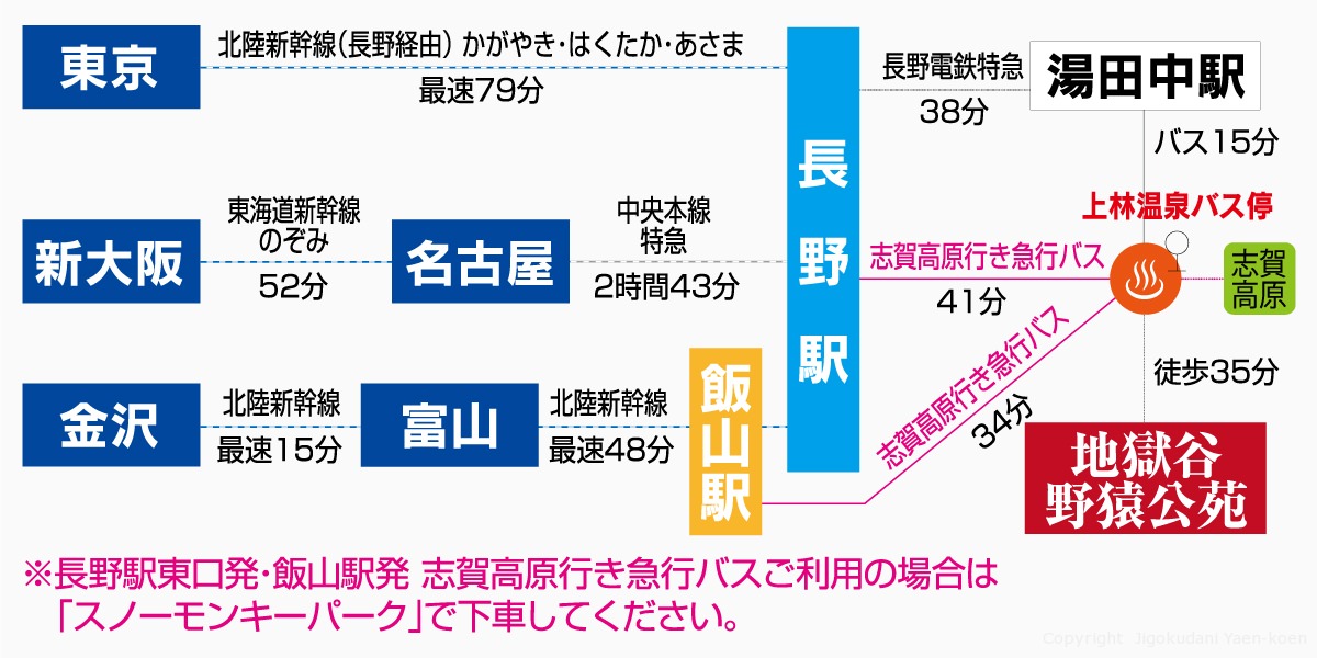 日本長野【地獄谷野猿公苑】看雪猴泡湯玩樂攻略,從成田機場抵達雪猴溫泉公園交通方式&專車接送!