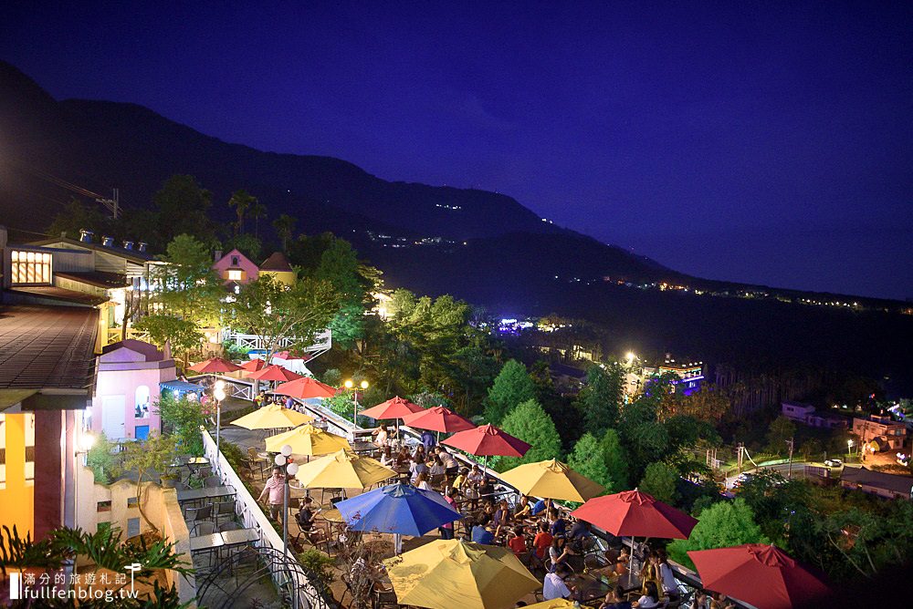 雲林古坑景點|啡你不可庭園咖啡|雲林夜景.下午茶.情侶約會|浪漫觀景視野.玩拍小希臘.彩色童話屋!