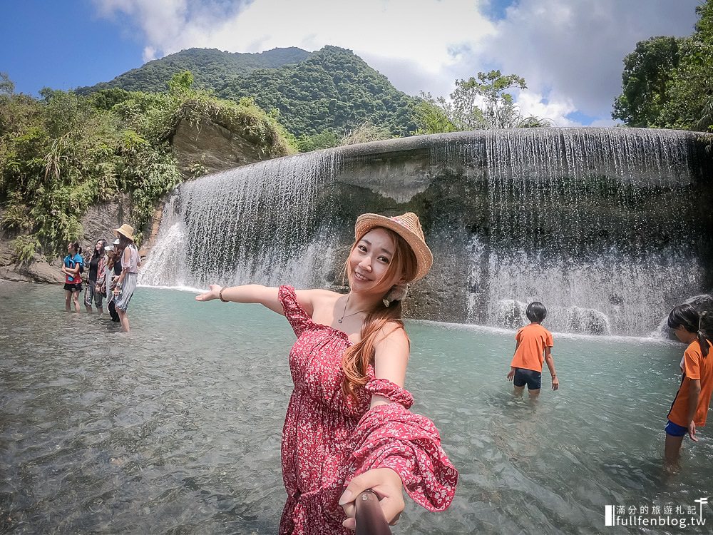 花蓮秀林景點|翡翠谷(免門票)花蓮秘境.山洞後的世外桃源~療癒的水簾瀑布!