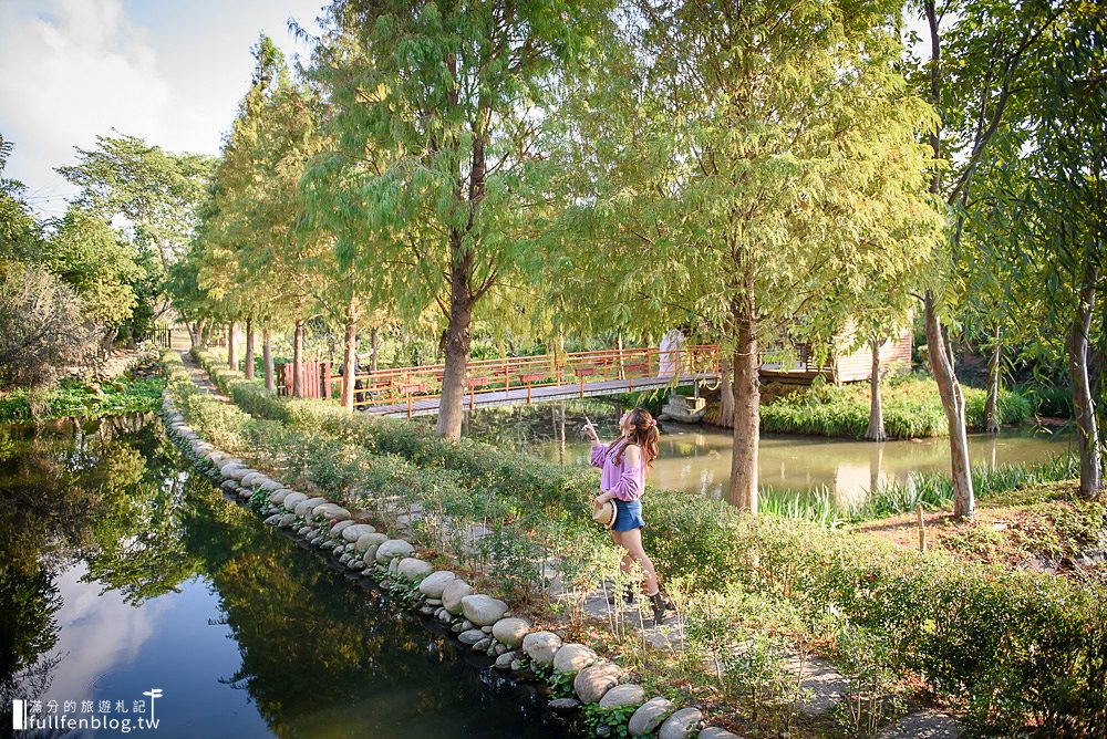 【台中沙鹿人間食解生態養生坊】台中景觀餐廳.下午茶.情侶約會,落雨松秘境~漫步古色古香小江南風情!