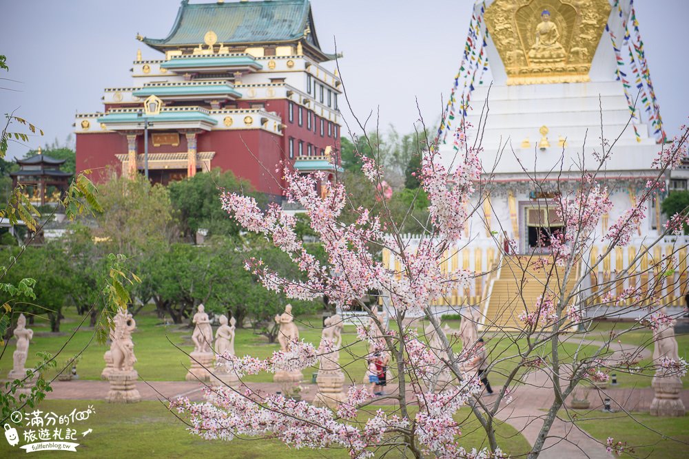 台南左鎮景點【噶瑪噶居寺】免門票藏傳佛教最大傳承道場.華麗寶殿,20米高金身大佛超壯觀!