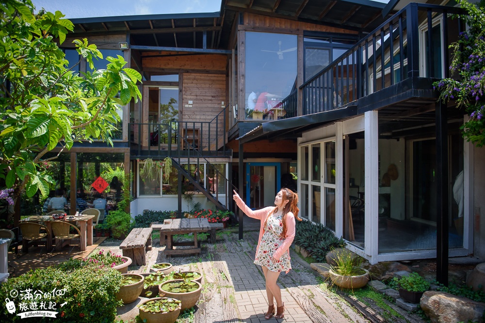 台中大安景點|卓也小屋大安庭院餐坊|景觀餐廳.下午茶.風味合菜|別有洞天~古色古香的森林庭院!