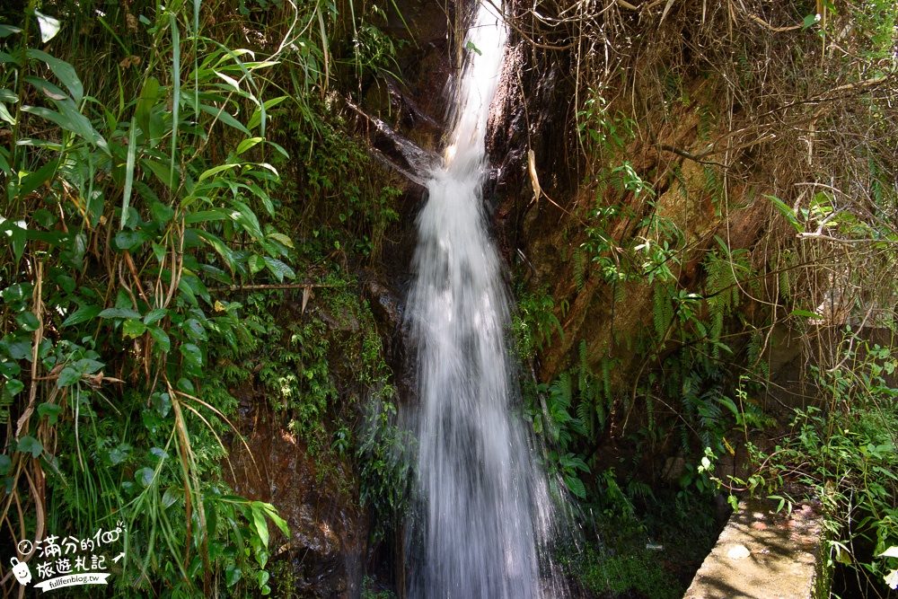 宜蘭礁溪景點【猴洞坑瀑布怎麼去】(免門票)山林湖畔.眺望龜山島.蘭陽平原~近距離欣賞瀑布之美!