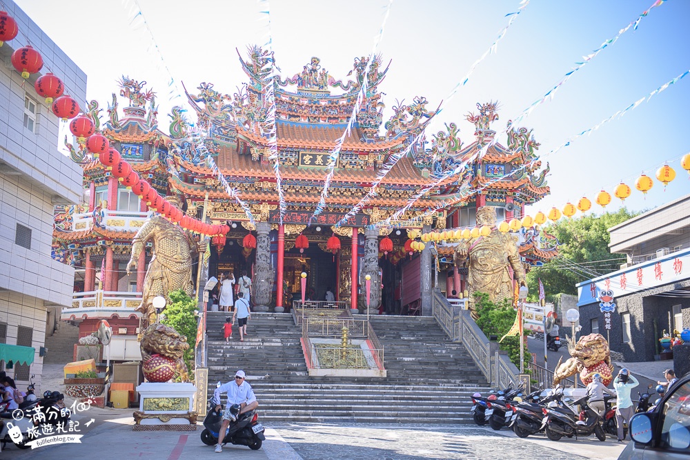 澎湖景點|竹灣大義宮(免門票)超夢幻地下珊瑚隧道|走珊瑚洞.看海龜.登觀景台~別有洞天特色廟宇!