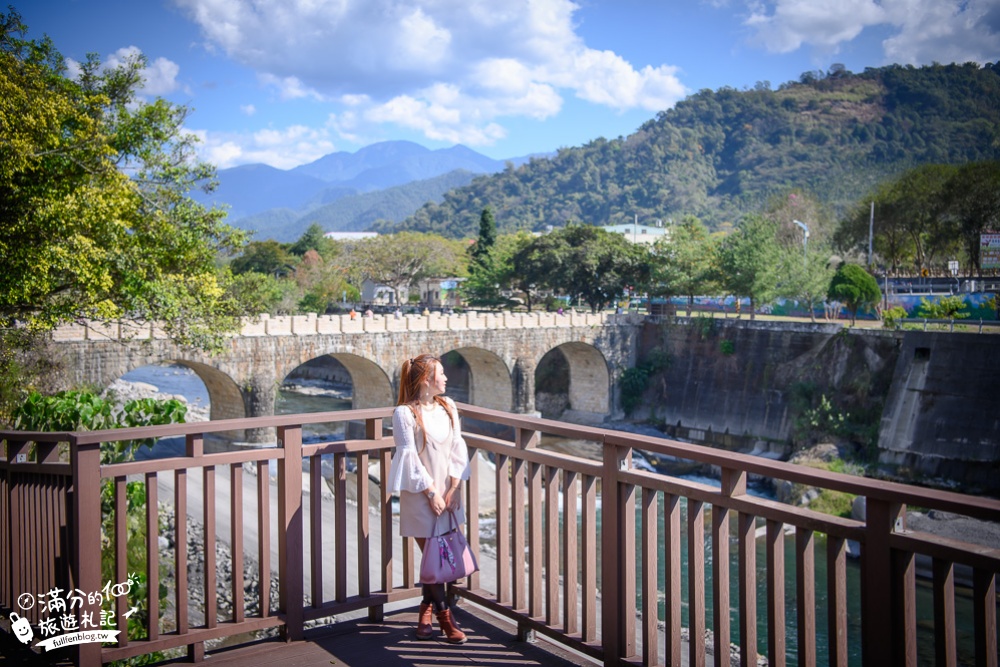 南投國姓景點|北港溪糯米石橋|挑戰來走用糯米建的橋.三級古蹟~日治時期的金色石橋!