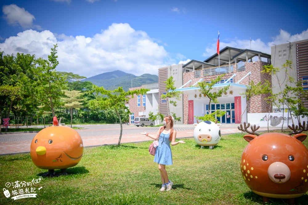 台東景點|鹿野鄉公所(免門票)梅花鹿公仔.立體彩繪.穹頂上有花~台東縱谷大地藝術節!