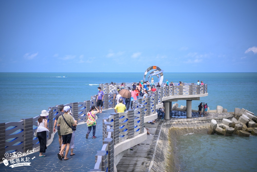 新北景點【芝蘭公園海上觀景平台】免門票北海岸最美伸展台~大海上的浪漫婚戒!