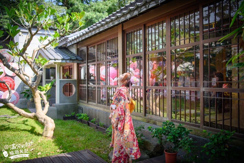 南投埔里景點|鳥居喫茶食堂|日式甜點.下午茶.浴衣體驗|大鳥居&巨型紙鶴超亮眼~漫遊日式庭院!