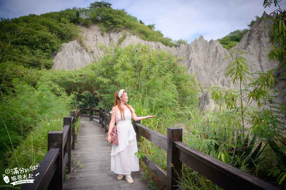 高雄景點|漯底山自然公園(免門票)走吊橋.望海岸線.探索惡地地形~古錐大頭兵出沒!