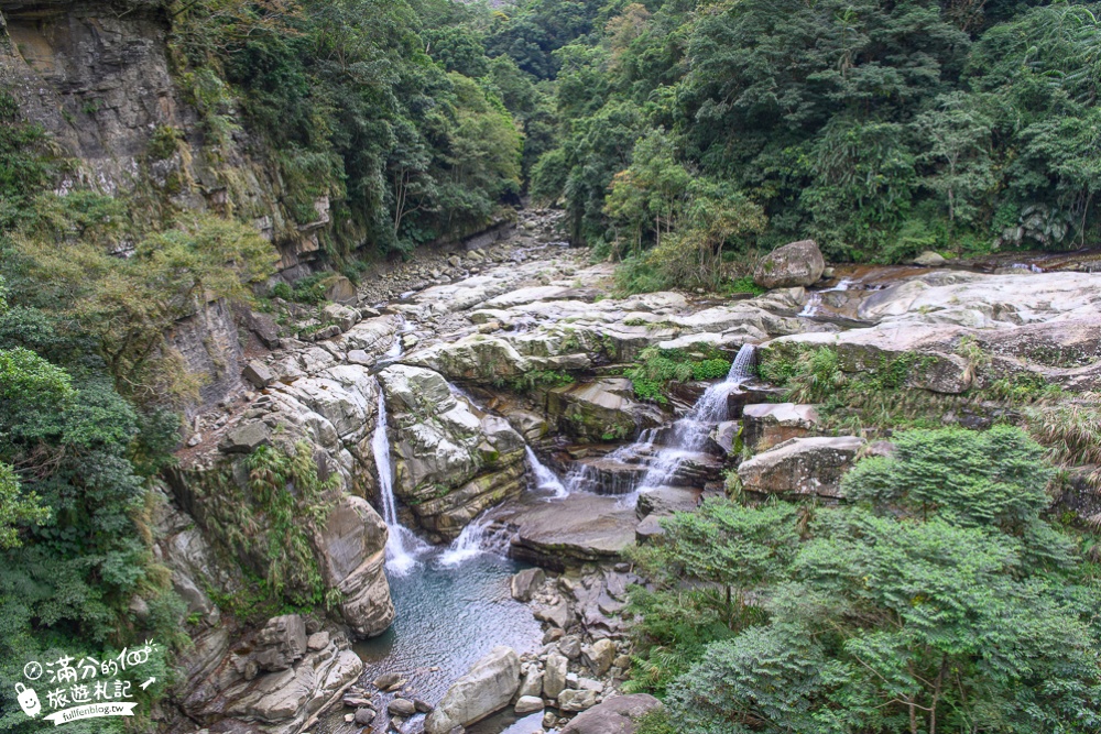 苗栗景點|神仙谷瀑布(免門票)走吊橋.看峽谷.賞涓絲瀑布|輕鬆攻略~步行5分鐘即達仙境溪谷!