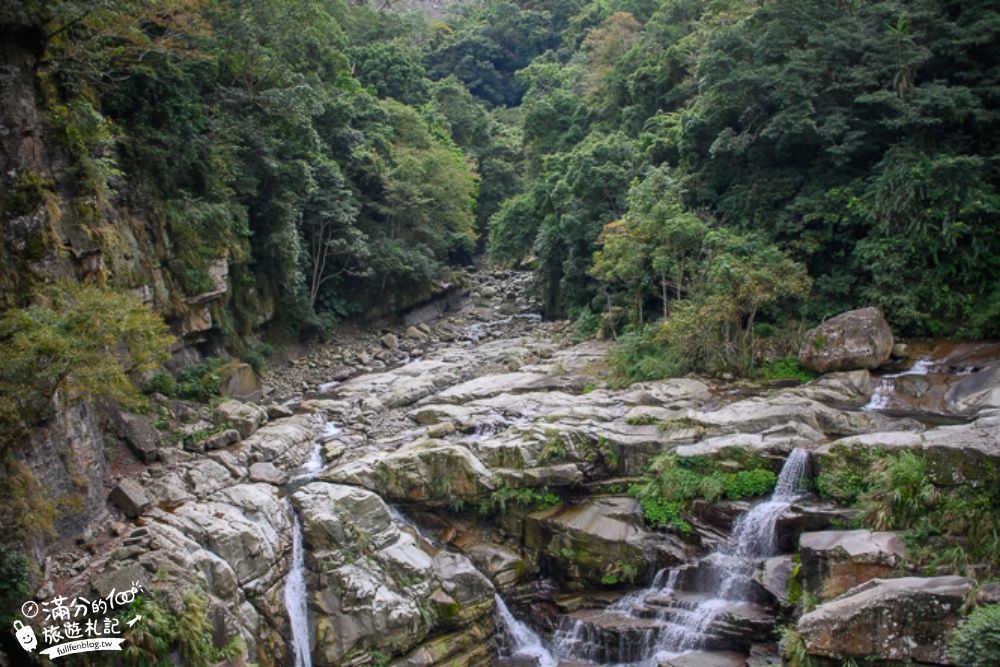 苗栗景點|神仙谷瀑布(免門票)走吊橋.看峽谷.賞涓絲瀑布|輕鬆攻略~步行5分鐘即達仙境溪谷!