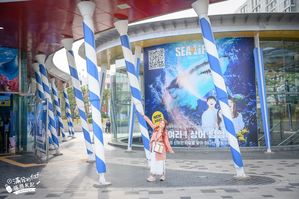 釜山景點》釜山水族館SEA LIFE BUSAN交通攻略.門票資訊~海雲台雨天備案景點,釜山親子景點,看企鵝.鯊魚~漫步海底隧道!