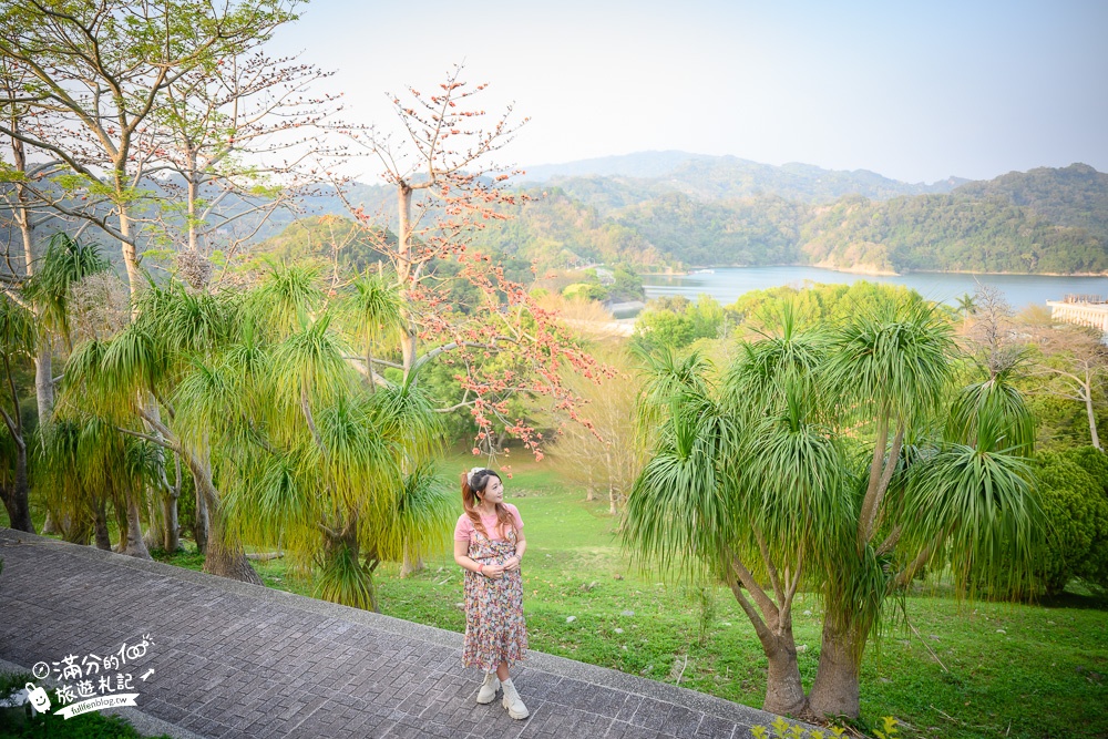 苗栗景點|鯉魚潭水庫(免門票)全國唯一鋸齒堰,超壯觀排洪景觀~碧綠潭景猶如走進山水勝境!