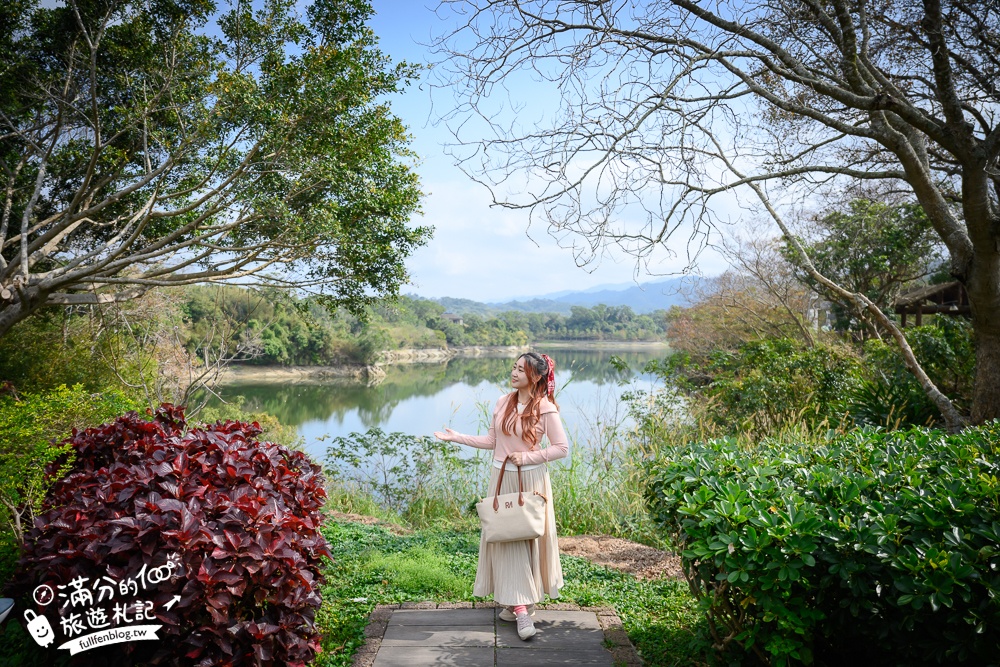 【苗栗日新島】水榭樓台,全台唯一湖中島上的咖啡館!來看水庫.拍洋樓.喝下午茶.探索水管洞穴!