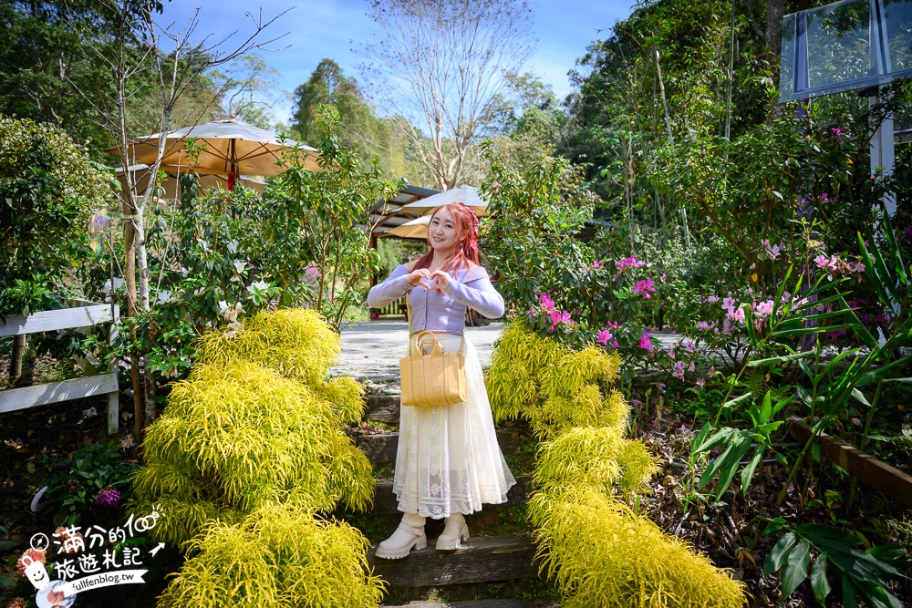 新竹【藍月山谷】橫山鄉景觀咖啡,森林小木屋花園,吃牛肉麵喝咖啡,還能漫遊天空步道!