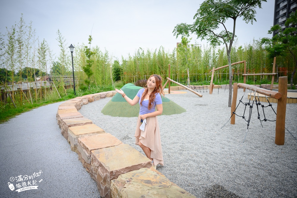 新竹親子景點【芎林公四水霧公園】超夯6大主題遊戲場.免門票親子公園.尿布鞦韆.小木屋沙坑~嫩嬰幼童都能玩!