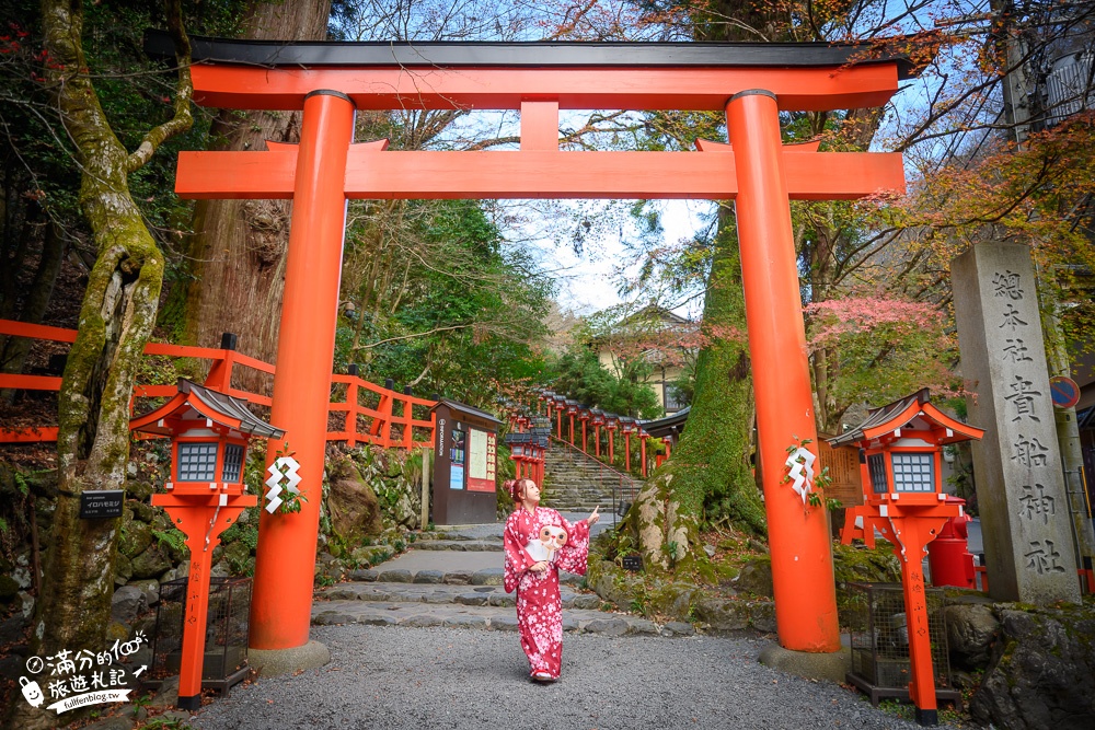 京都景點|貴船神社(免門票)交通方式.京都近郊最美紅燈籠步道,賞楓葉.寫繪馬.洗龍泉水.吃流水麵!