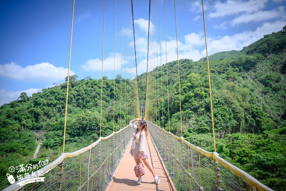 南投景點【瑞龍瀑布園區】走吊橋.望峽谷.賞瀑布.滿滿芬多精,輕鬆步行15分即達瀑布點!