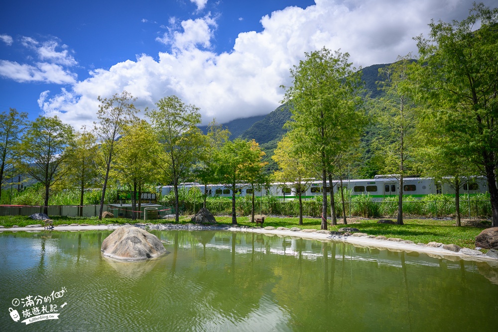 花蓮景點|洄瀾灣景觀餐廳|無菜單料理隱藏夢幻花園~水上教堂.鞦韆.水豚君.浣熊出沒,超好拍!