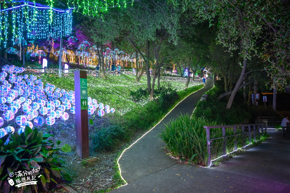 桃園景點【大古山登山步道公園】桃園賞夜秘境,大古山周邊景觀咖啡推薦.璀璨光雕秀超精彩!