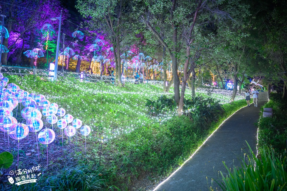 桃園景點【大古山登山步道公園】桃園賞夜秘境,大古山周邊景觀咖啡推薦.璀璨光雕秀超精彩!