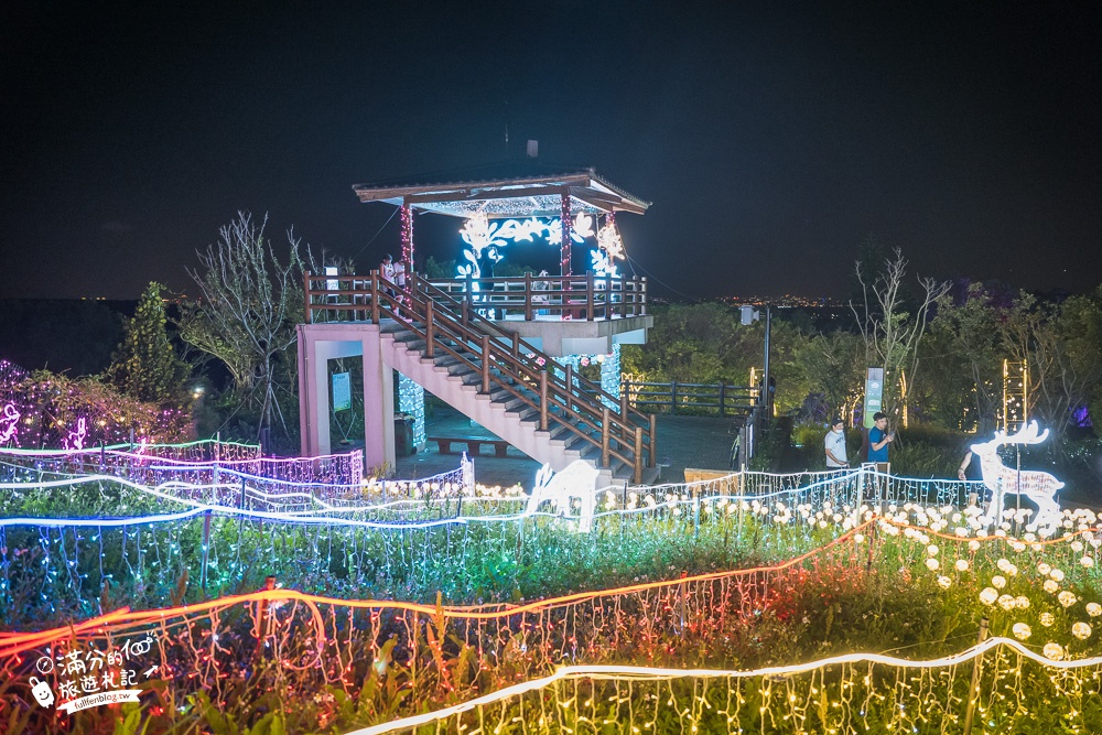 桃園景點【大古山登山步道公園】桃園賞夜秘境,大古山周邊景觀咖啡推薦.璀璨光雕秀超精彩!