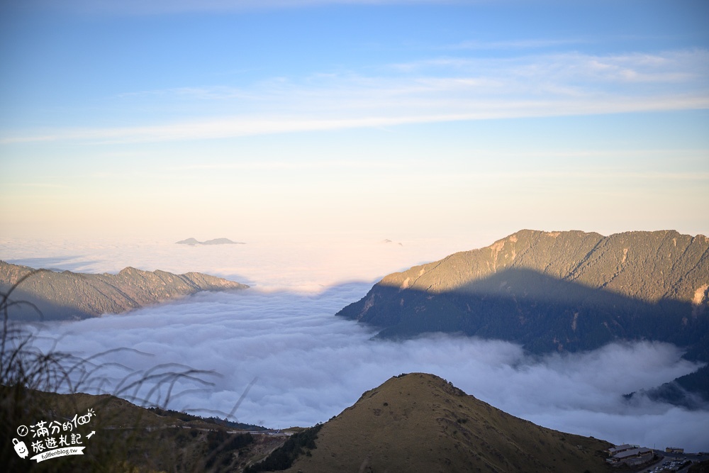 南投景點｜合歡山主峰(免門票)台灣百岳攻略.夕陽.雲海.銀河.山谷美景一次滿足~夢幻雲海觀景台!