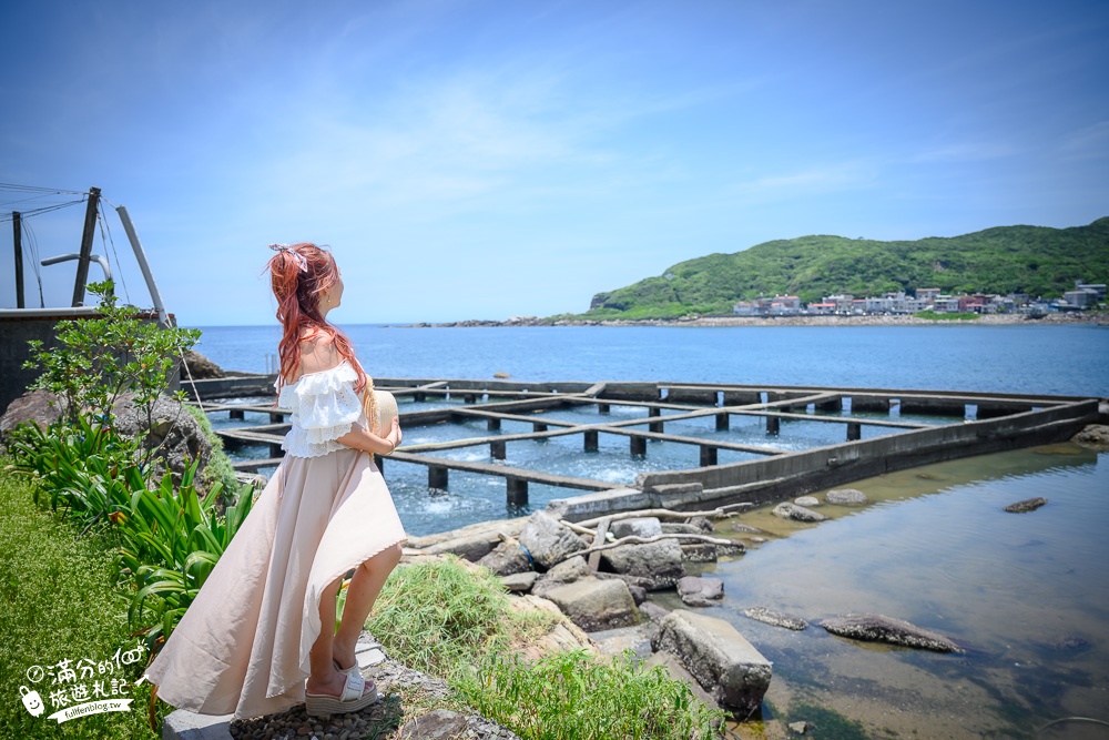 新北景點|海想來.龍洞灣咖啡館.望山看海賞九孔池~獨特海上九宮格!