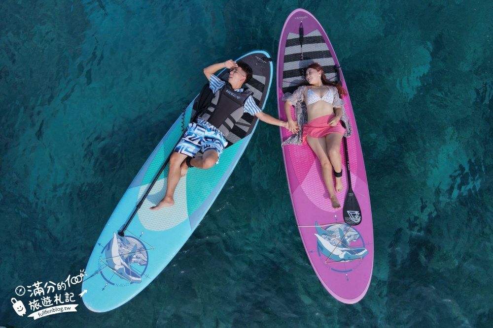 小琉球水上活動|鯨緯渡海洋俱樂部SUP立槳.透明獨木舟體驗,輕鬆好玩~免費拍照服務，還有空拍照唷!